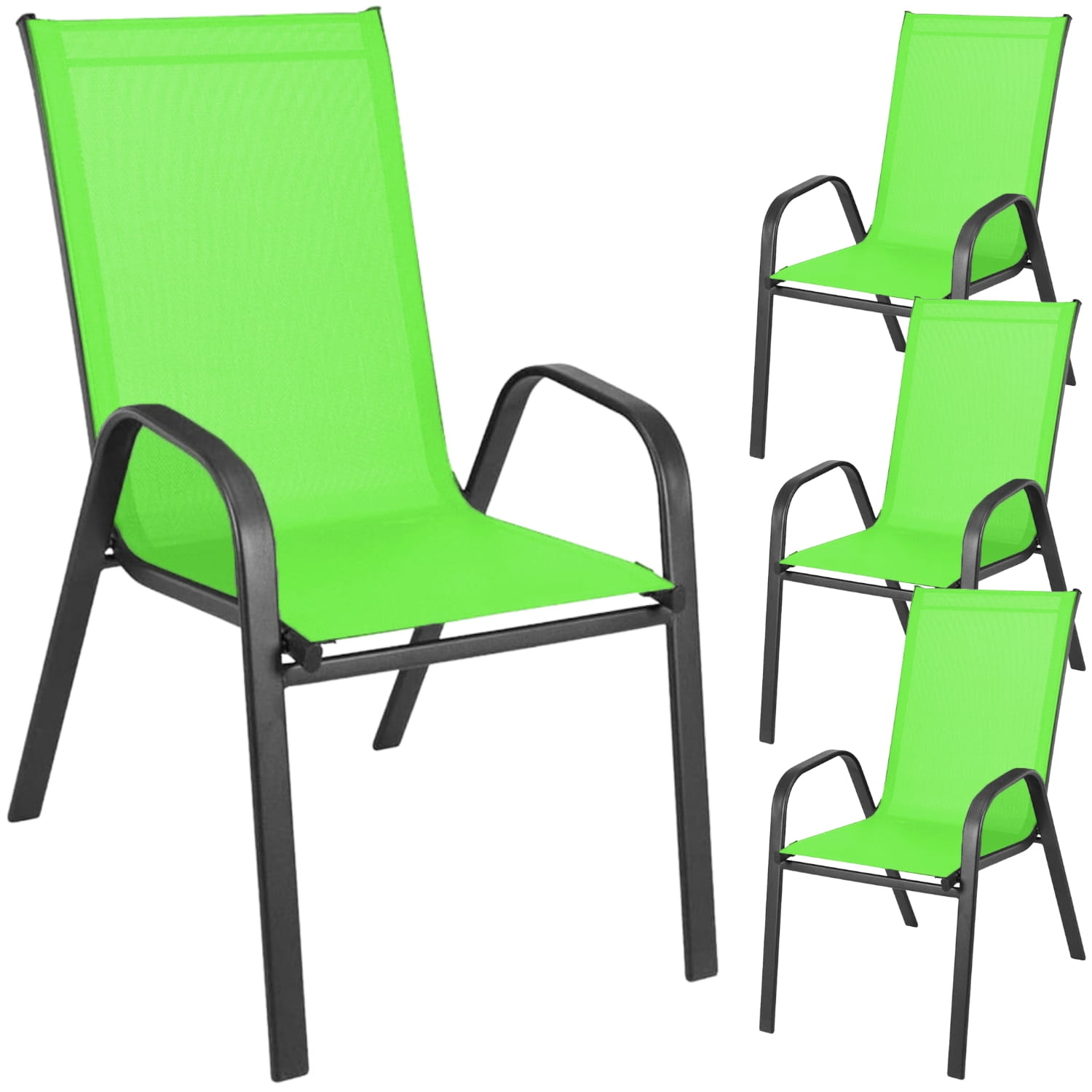 Tuinstoelen - limegroen - 90 x 54 x 69 cm - zelfmontage