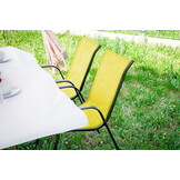 Kunststof tuinstoel - geel - 90x54x69 cm - stapelbaar