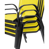 Kunststof tuinstoel - geel - 90x54x69 cm - stapelbaar