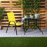 Kunststof tuinstoel - geel - 90x54x69 cm - stapelbaar