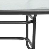 Tuinset 4 personen - glazen tafel - zwart metaal - weerbestendig