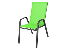 Tuinstoel - limoengroen - stapelbaar - 90x54x69 cm