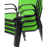 Tuinstoel - limoengroen - stapelbaar - 90x54x69 cm