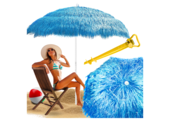 Parasol - blauw - 180 cm - inklapbaar