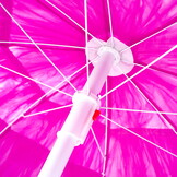 Strand parasol - roze - 180 cm hoog - Hawaiiaans patroon