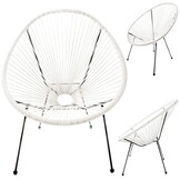 Acapulco stoel - wit - 87 x 70 x 74 cm - technorattan