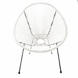 Acapulco stoel - wit - 87 x 70 x 74 cm - technorattan