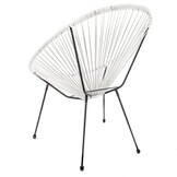 Acapulco stoel - wit - 87 x 70 x 74 cm - technorattan