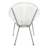 Acapulco stoel - wit - 87 x 70 x 74 cm - technorattan