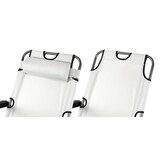 Strandstoel opvouwbaar - grijs - 85 x 60 cm - tot 120 kg