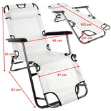 Strandstoel opvouwbaar - grijs - 85 x 60 cm - tot 120 kg