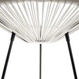 Bijzettafel buiten - crèmekleurig - technorattan - 50cm diameter