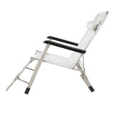 Ligbed tuin - grijs - 176x60x30 cm - weerbestendig