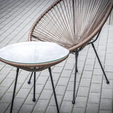 Bijzettafel buiten - Acapulco - 50cm diameter - gehard glas