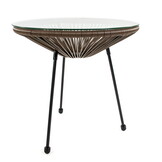 Bijzettafel buiten - Acapulco - 50cm diameter - gehard glas
