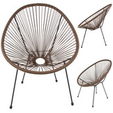 Acapulco stoelen - donkerbeige - binnen/buiten - technorattan/staal