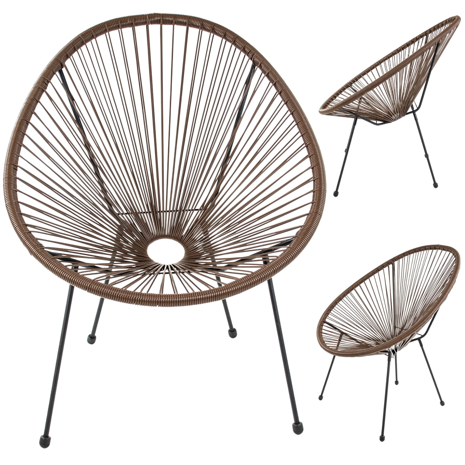 Acapulco stoelen - donkerbeige - binnen/buiten - technorattan/staal