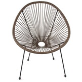 Acapulco stoelen - donkerbeige - binnen/buiten - technorattan/staal