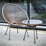 Acapulco stoelen - donkerbeige - binnen/buiten - technorattan/staal