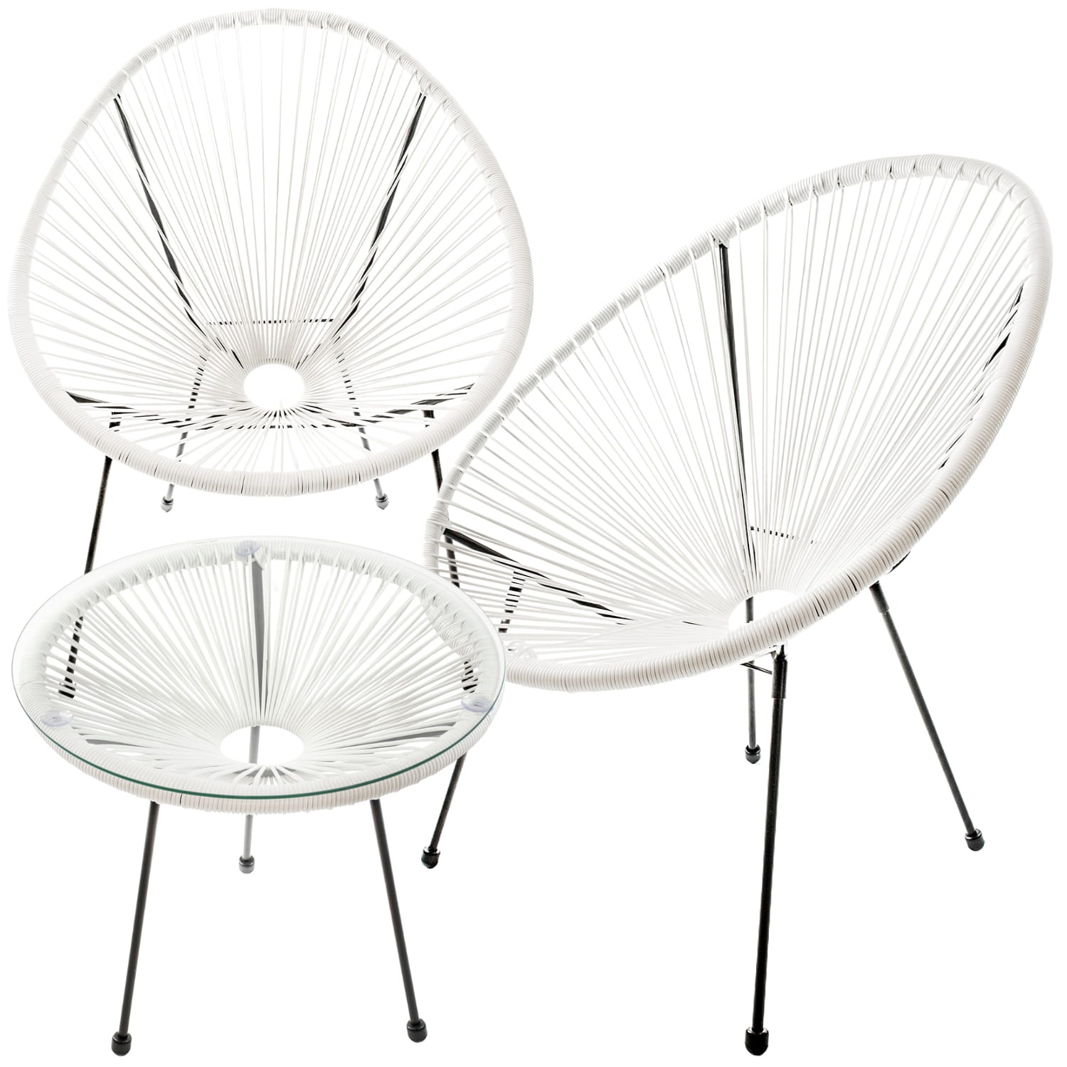 Acapulco stoel - wit - 87x70x74 cm - weerbestendig