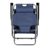 Campingstoel opvouwbaar - 2-in-1 - denim - anti-corrosie coating