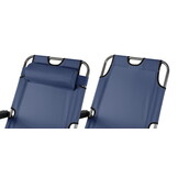 Campingstoel opvouwbaar - 2-in-1 - denim - anti-corrosie coating