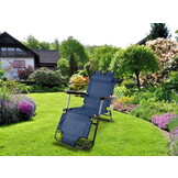 Campingstoel opvouwbaar - 2-in-1 - denim - anti-corrosie coating
