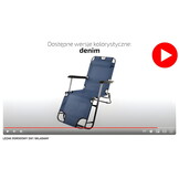 Campingstoel opvouwbaar - 2-in-1 - denim - anti-corrosie coating