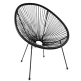 Stoel Acapulco - zwart - 70x74x87 cm - weerbestendig