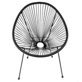 Stoel Acapulco - zwart - 70x74x87 cm - weerbestendig