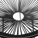 Tuintafeltje - zwart - technorattan - 50 x 49 cm