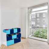Opbergen speelgoed - 9 containers - wit/blauw - 82.5 x 60 x 29.5 cm