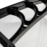 Overkapping balkon - 120x80x27 cm - polycarbonaat - inclusief montagekit