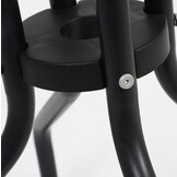 Tuintafel rond - 4 zitplaatsen - 60cm diameter - metaal en glas