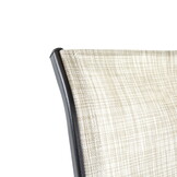 Metalen tuinstoel - beige - 90 x 54 x 69 cm - weerbestendig