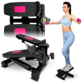 Stepper - zwart/roze - 100 kg belasting - 32 x 30 x 35 cm