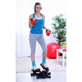 Stepper - zwart/roze - 100 kg belasting - 32 x 30 x 35 cm
