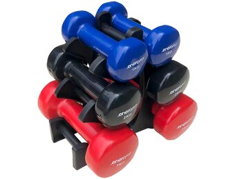 Dumbbell set - 6 stuks - 1-3 kg - vinyl gecoat