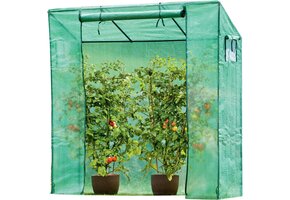 Tunnelkas - 200x77x150-168 cm - PE en PP materiaal - 2 ramen