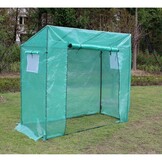 Tunnelkas - 200x77x150-168 cm - PE en PP materiaal - 2 ramen