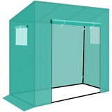 Tunnelkas - 200x77x150-168 cm - PE en PP materiaal - 2 ramen