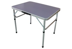 Inklapbare campingtafel - donkergrijs - 75x55x5 cm - aluminium