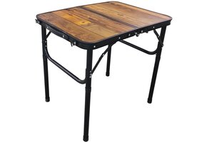 Inklapbare campingtafel - bruin - 60x45x25-56 cm - max. 30 kg