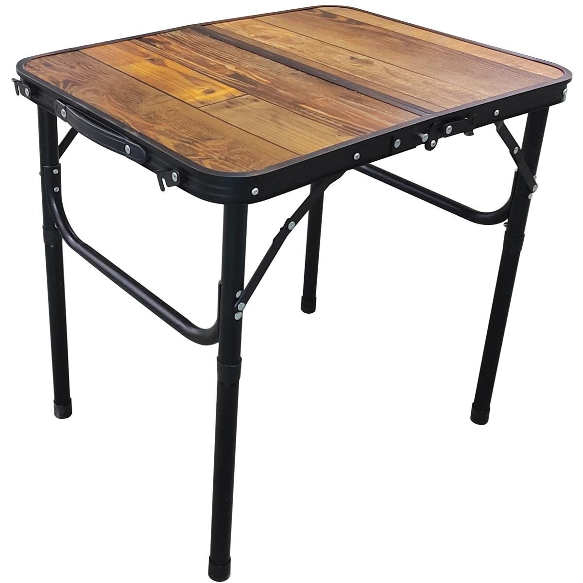 Inklapbare campingtafel - bruin - 60x45x25-56 cm - max. 30 kg