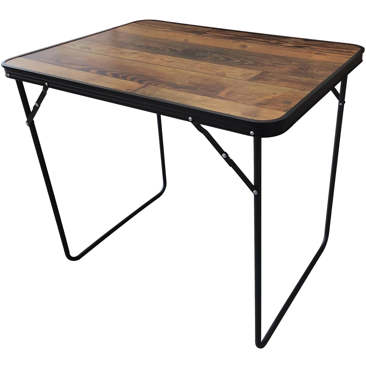 Inklapbare tafel - 80x60x70 cm - zwart, houtlook - max. 30 kg