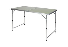 Inklapbare campingtafel - groen - 120x60 cm - verstelbare hoogte