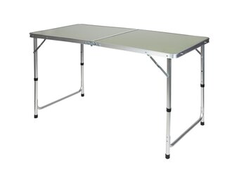 Inklapbare campingtafel - groen - 120x60 cm - verstelbare hoogte