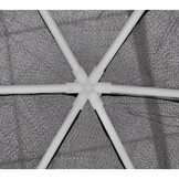 Tuinpaviljoen - grijs - 200x200x250 cm - stalen buizen