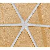 Tuinpaviljoen - 200x200x200cm - muskietennet - beige/zwart