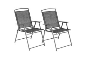 Inklapbare tuinstoelen - set van 2 - staal - 55x68x91 cm